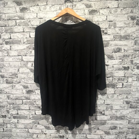 EUC Kim & Cami Women's 3/4 Sleeve Black Blouse Size 3X - Picture 6 of 12